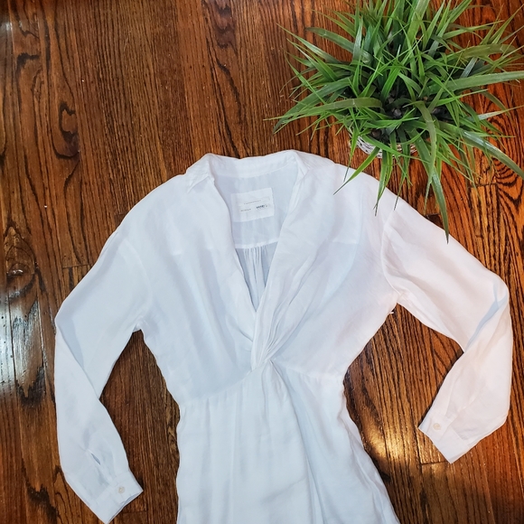 Anthropologie V-neck knot Front Midi Dress - Picture 11 of 13